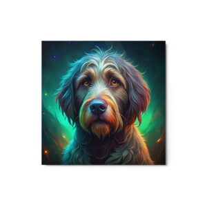 Metal Sketch - Wirehaired Pointing Griffon (Colorful Glow) 12" x 12"