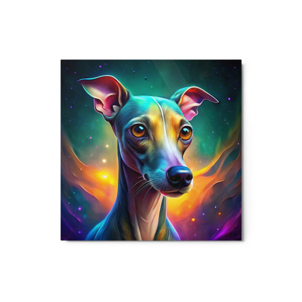 Metal Sketch - Whippet (Colorful Glow) 12" x 12"