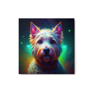 Metal Sketch - West Highland White Terrier (Colorful Glow) 12" x 12"