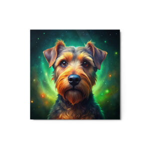 Metal Sketch - Welsh Terrier (Colorful Glow) 12" x 12"