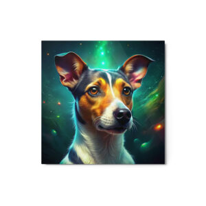Metal Sketch - Smooth Fox Terrier (Colorful Glow) 12" x 12"
