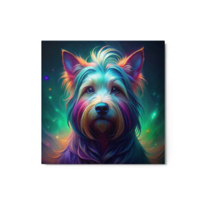 Metal Sketch - Skye Terrier (Colorful Glow) 12" x 12"
