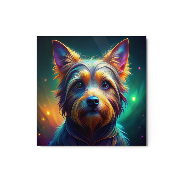 Metal Sketch - Silky Terrier (Colorful Glow) 12" x 12"