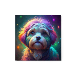 Metal Sketch - Shih Tzu (Colorful Glow) 12" x 12"