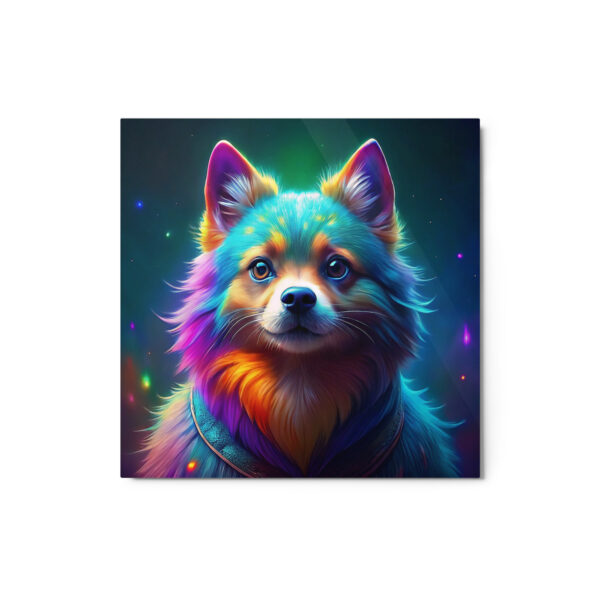 Metal Sketch - Pomeranian (Colorful Glow) 12" x 12"