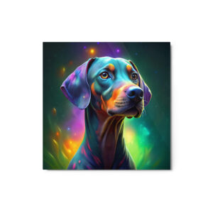 Metal Sketch - Pointer (Colorful Glow) 12" x 12"