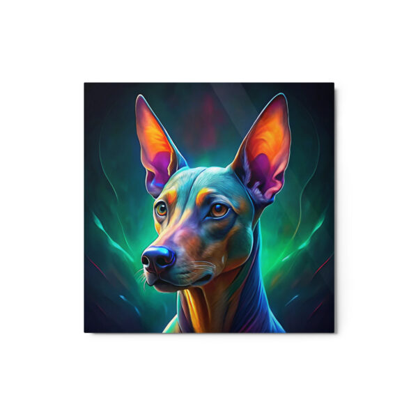 Metal Sketch - Pharaoh Hound (Colorful Glow) 12" x 12"