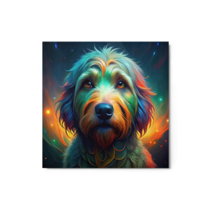 Metal Sketch - Otterhound (Colorful Glow) 12" x 12"