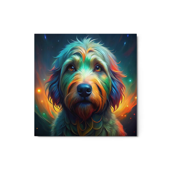 Metal Sketch - Otterhound (Colorful Glow) 12" x 12"