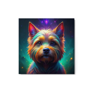 Metal Sketch - Norwich Terrier (Colorful Glow) 12" x 12"