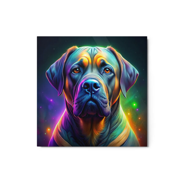 Metal Sketch - Mastiff (Colorful Glow) 12" x 12"