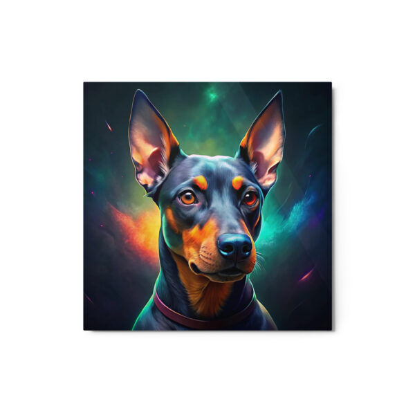 Metal Sketch - Manchester Terrier (Colorful Glow) 12" x 12"