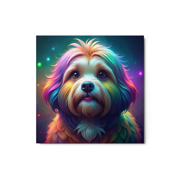 Metal Sketch - Lhasa Apso (Colorful Glow) 12" x 12"