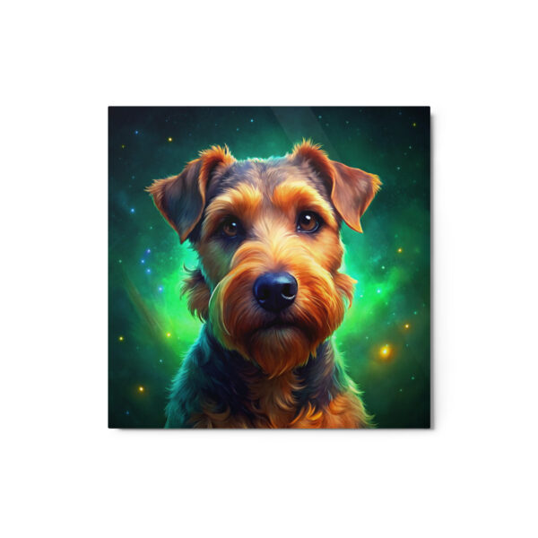 Metal Sketch - Lakeland Terrier (Colorful Glow) 12" x 12"