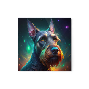 Metal Sketch - Giant Schnauzer (Colorful Glow) 12" x 12"