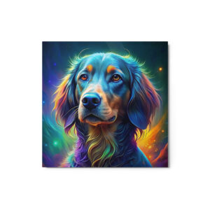 Metal Sketch - English Setter (Colorful Glow) 12" x 12"