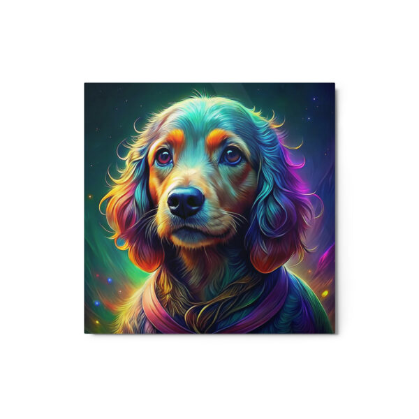 Metal Sketch - Cocker Spaniel (Colorful Glow) 12" x 12"
