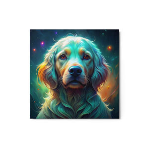 Metal Sketch - Clumber Spaniel (Colorful Glow) 12" x 12"