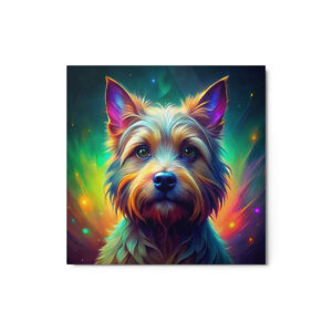 Metal Sketch - Cairn Terrier (Colorful Glow) 12" x 12"