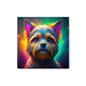 Metal Sketch - Brussels Griffon (Colorful Glow) 12" x 12"
