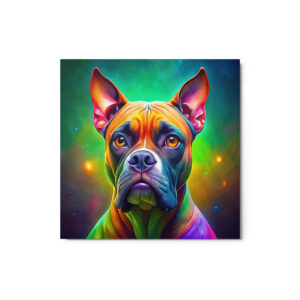 Metal Sketch - Boxer (Colorful Glow) 12" x 12"