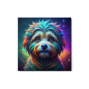 Metal Sketch - Affenpinscher (Colorful Glow) 12" x 12"