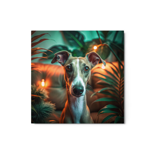 Metal Sketch - Whippet (Realistic Glow) 12" x 12"