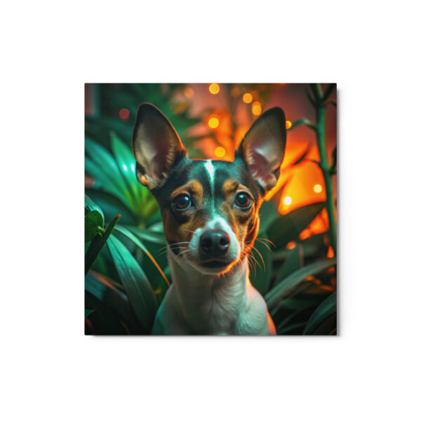 Metal Sketch - Toy Fox Terrier (Realistic Glow) 12" x 12"