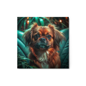 Metal Sketch - Tibetan Spaniel (Realistic Glow) 12" x 12"