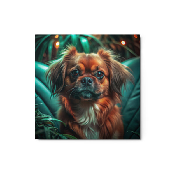 Metal Sketch - Tibetan Spaniel (Realistic Glow) 12" x 12"