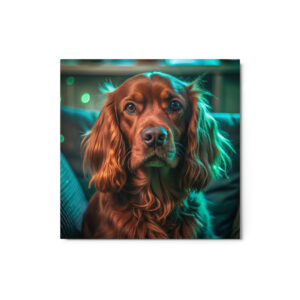 Metal Sketch - Sussex Spaniel (Realistic Glow) 12" x 12"