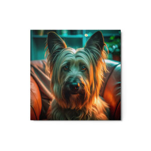 Metal Sketch - Skye Terrier (Realistic Glow) 12" x 12"