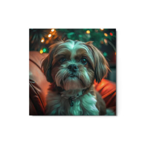 Metal Sketch - Shih Tzu (Realistic Glow) 12" x 12"