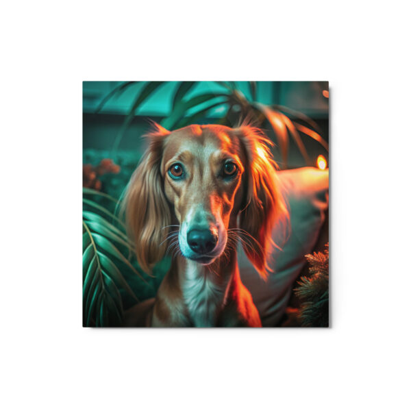 Metal Sketch - Saluki (Realistic Glow) 12" x 12"