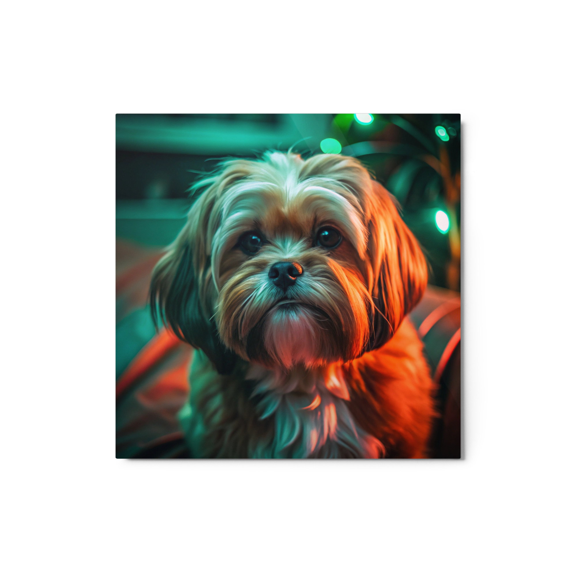 Metal Sketch - Lhaso Apso (Realistic Glow) 12" x 12"