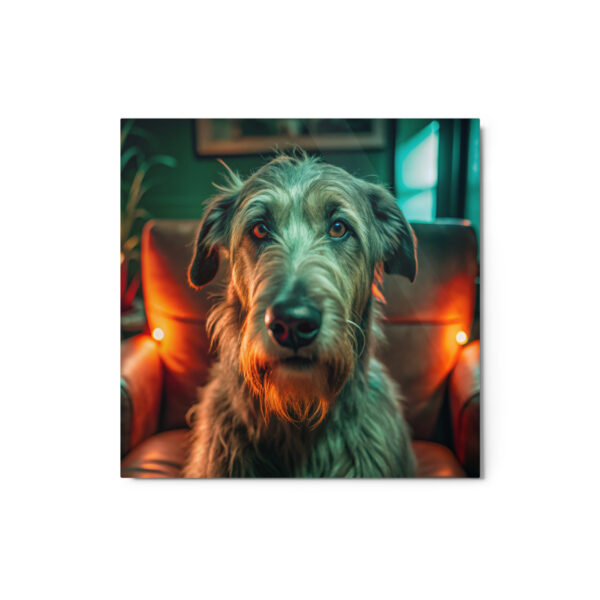 Metal Sketch - Irish Wolfhound (Realistic Glow) 12" x 12"