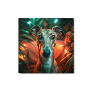 Metal Sketch - Greyhound (Realistic Glow) 12" x 12"