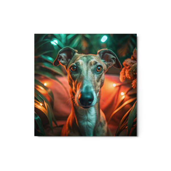 Metal Sketch - Greyhound (Realistic Glow) 12" x 12"