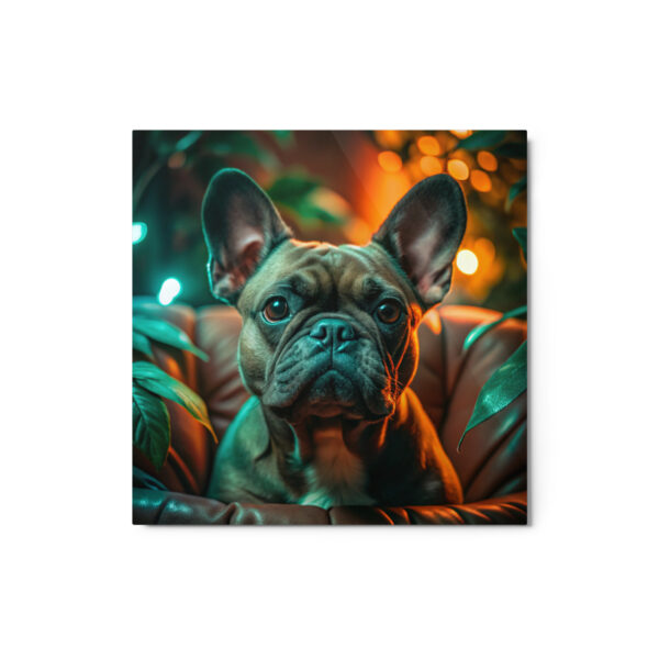 Metal Sketch - French Bulldog (Realistic Glow) 12" x 12"