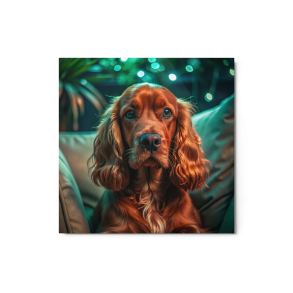 Metal Sketch - English Cocker Spaniel (Realistic Glow) 12" x 12"