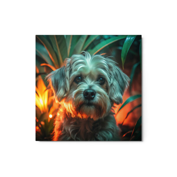 Metal Sketch - Dandle Dinmont Terrier (Realistic Glow) 12" x 12"