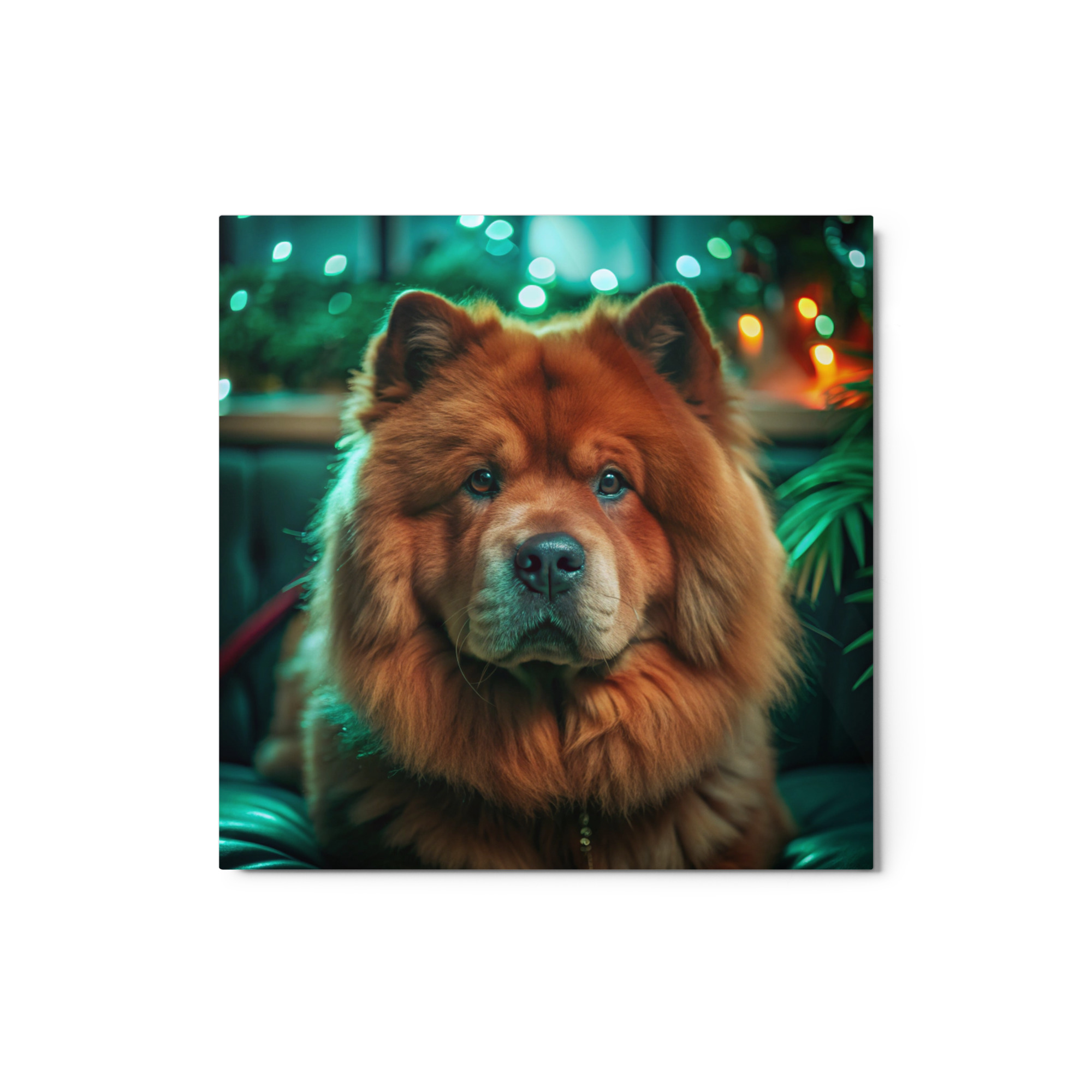 Metal Sketch - Chow Chow (Realistic Glow) 12" x 12"
