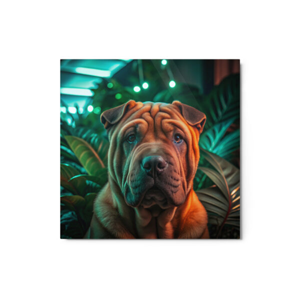Metal Sketch - Chinese Shar-Pei (Realistic Glow) 12" x 12"