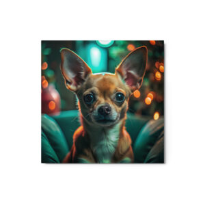 Metal Sketch - Chihuahua (Realistic Glow) 12" x 12"