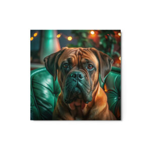 Metal Sketch - Bullmastiff (Realistic Glow) 12" x 12"