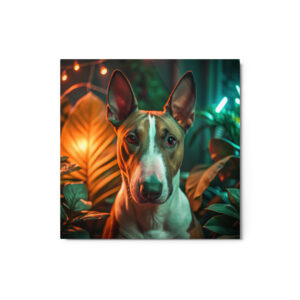 Metal Sketch - Bull Terrier (Realistic Glow) 12" x 12"