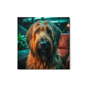 Metal Sketch - Briard (Realistic Glow) 12" x 12"
