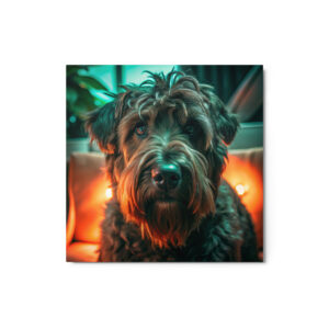 Metal Sketch - Bouvier de Flandres (Realistic Glow) 12" x 12"