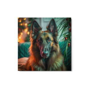 Metal Sketch - Belgian Tervuren (Realistic Glow) 12" x 12"