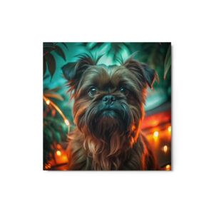 Metal Sketch - Affenpinscher (Realistic Glow) 12" x 12"